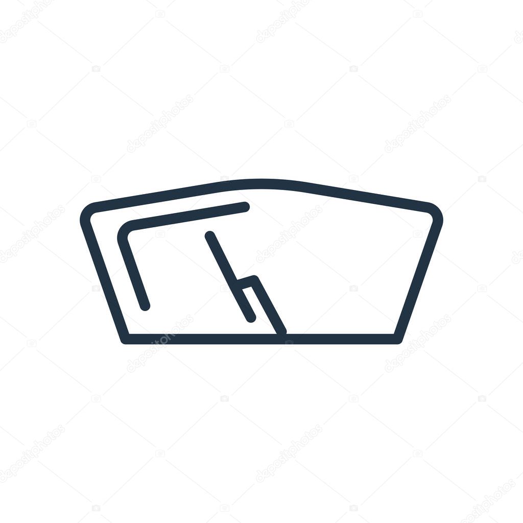 Windscreen icon vector isolated on white background, Windscreen transparent sign
