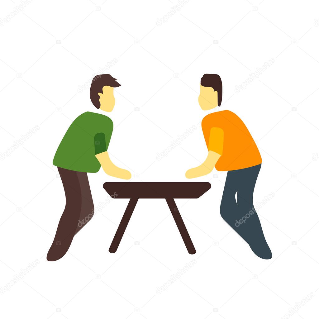 Table football icon vector isolated on white background, Table football transparent sign