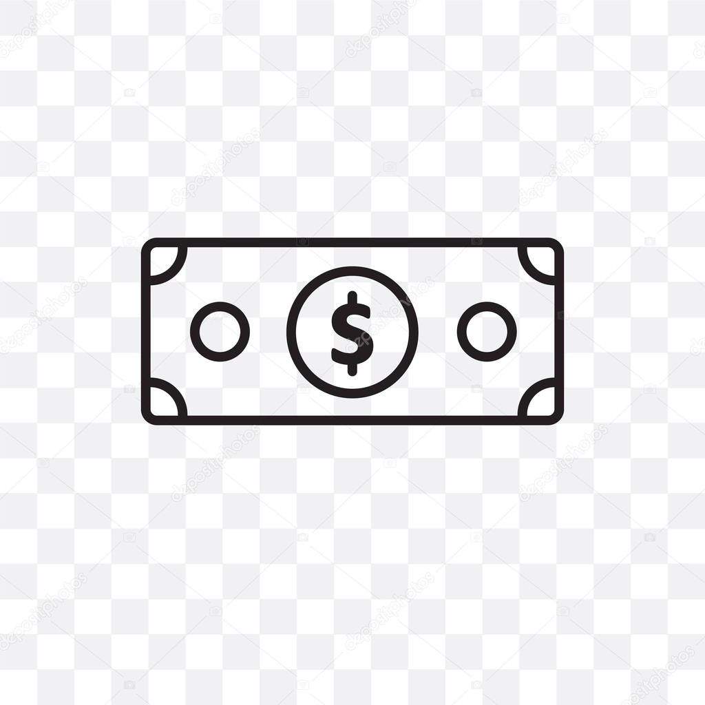 Money vector icon isolated on transparent background, Money logo