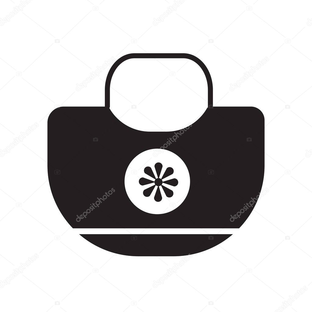 Beach bag icon vector isolated on white background, Beach bag si
