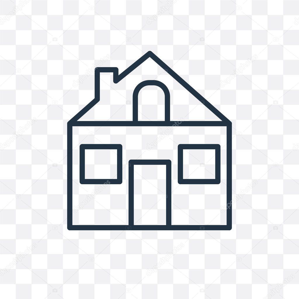 House vector icon isolated on transparent background, House logo concept