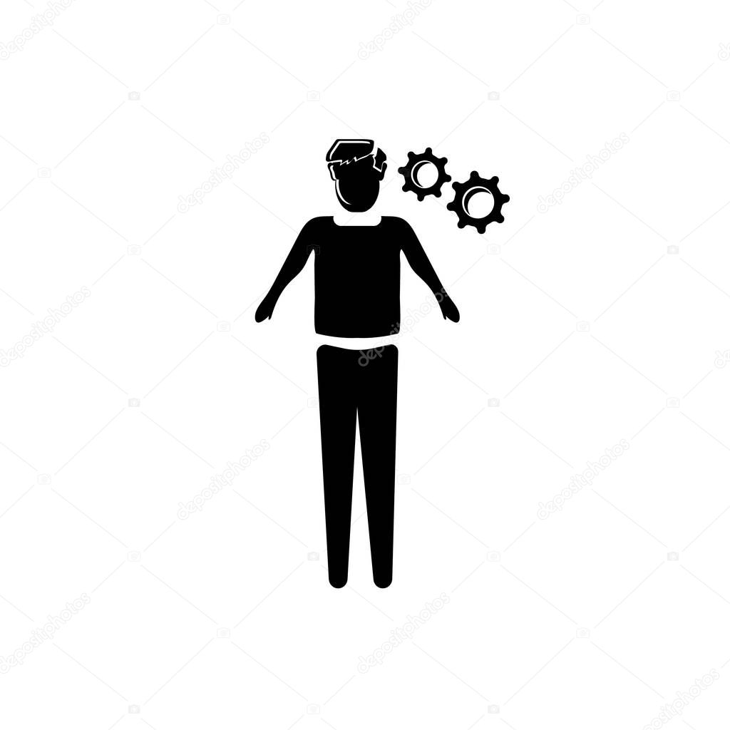 Thinking Solutions icon vector isolated on white background, Thinking Solutions transparent sign , business illustrations