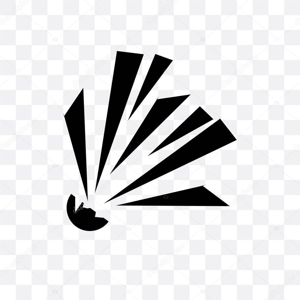 Explosive vector icon isolated on transparent background, Explosive logo concept