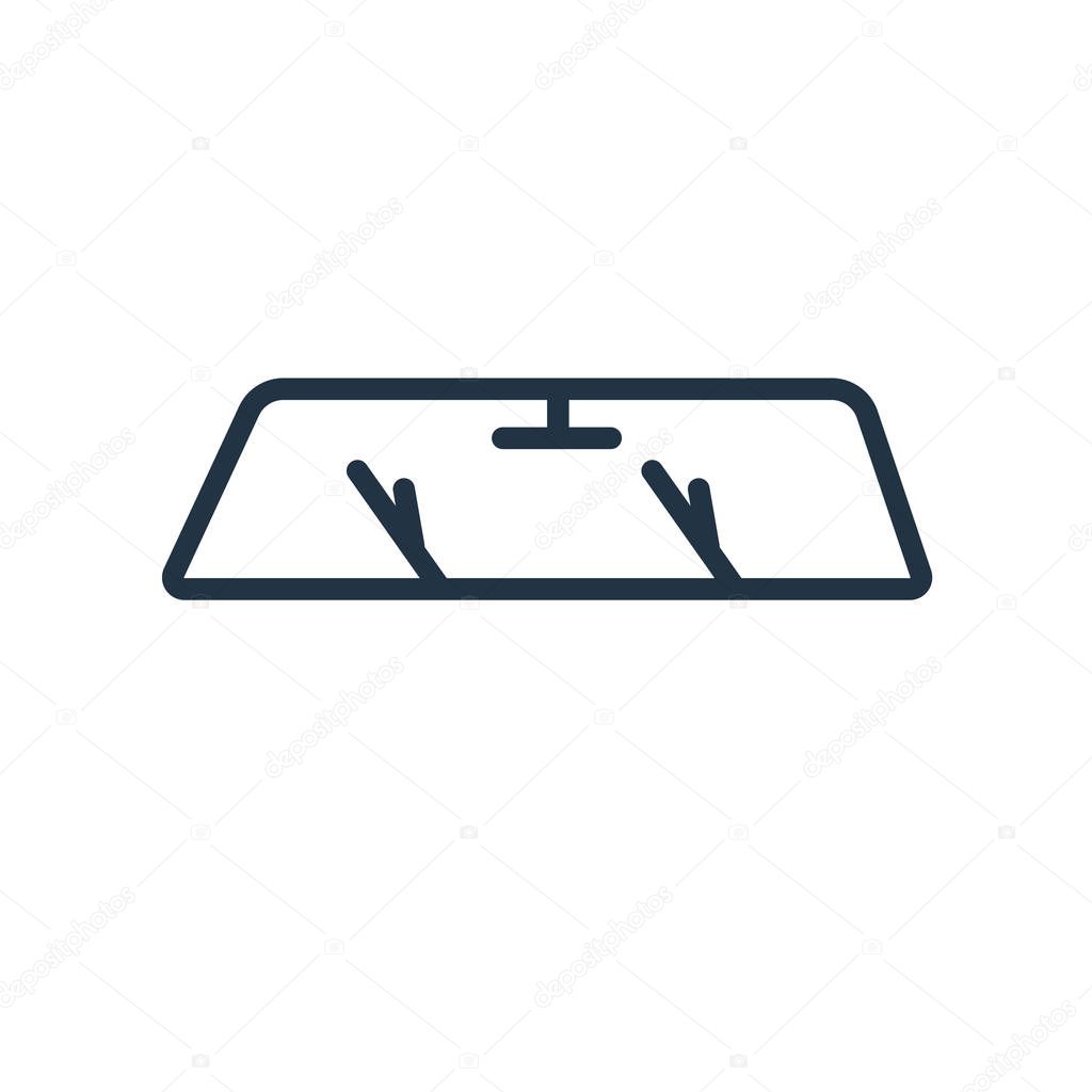 Windshield icon vector isolated on white background, Windshield transparent sign