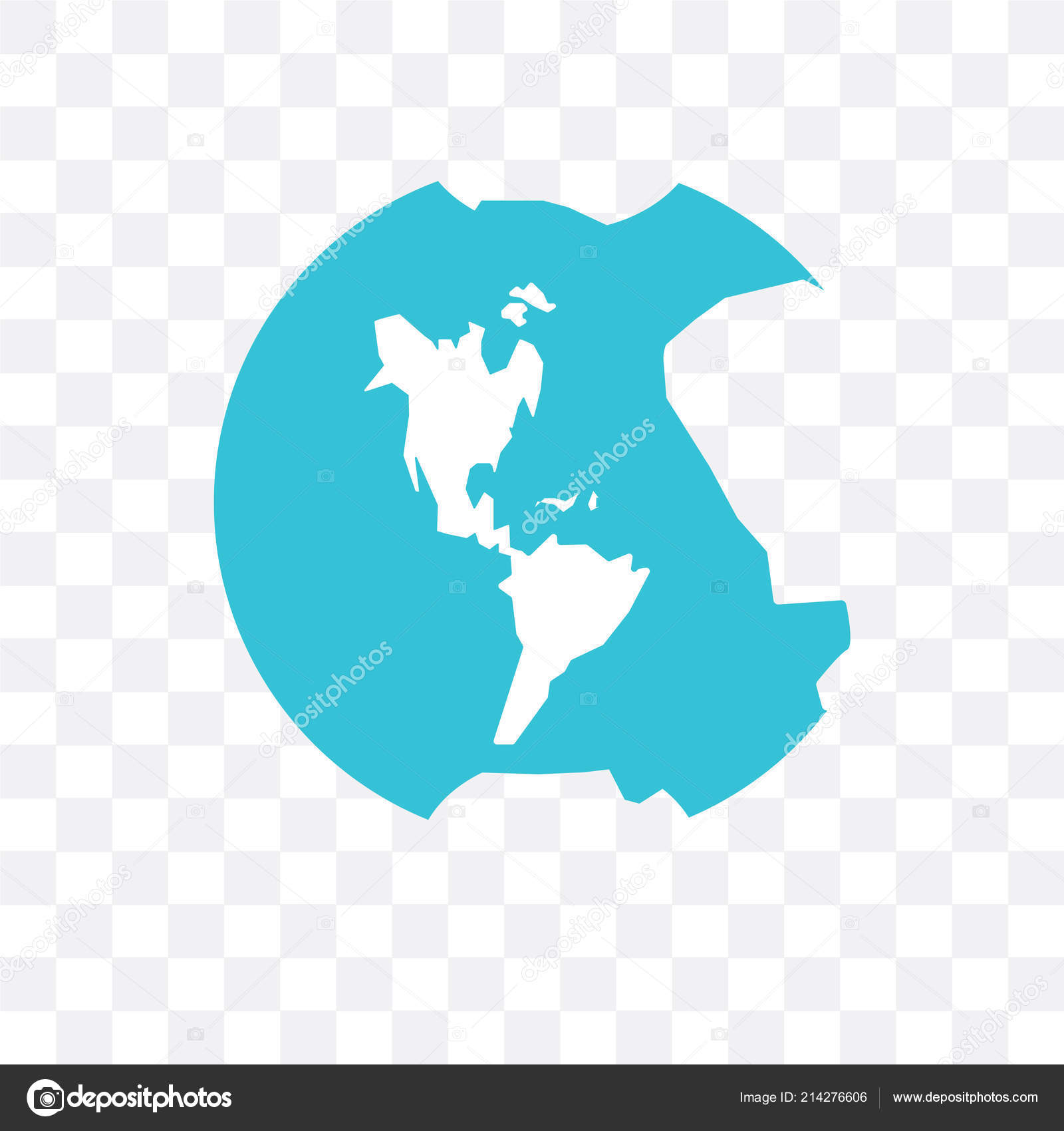 Planet Earth Vector Icon Isolated On Transparent Background Pla