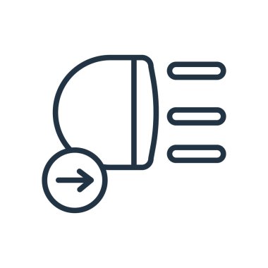 Beyaz arka plan üzerinde araba ışıklar izole araba ışıklar simge vektör 