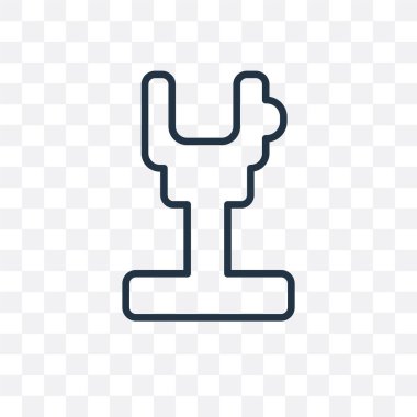 Saydam arka plan üzerinde kelepçe logo izole kelepçe vektör simgesi