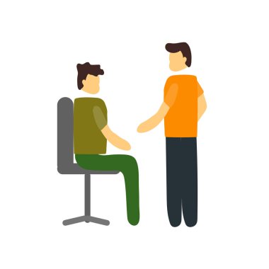 Beyaz arka plan üzerinde Conversat izole konuşma simge vektör