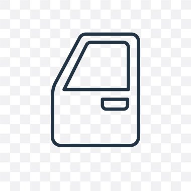 Saydam arka plan üzerinde araba doo izole araba kapı vektör simgesi