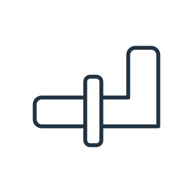 Beyaz arka plan üzerinde boru işareti izole boru simge vektör