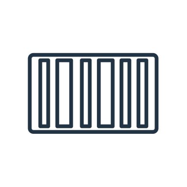 Beyaz arka plan üzerinde Bar kod işareti izole barkod simge vektör