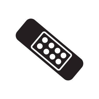 Beyaz arka plan üzerinde bandaj işareti izole bandaj simge vektör ,