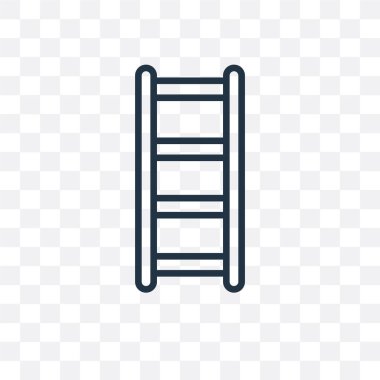 Saydam arka plan üzerinde merdiven lo izole merdiven vektör simgesi