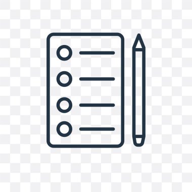 Saydam arka plan üzerinde Checkl izole denetim listesi vektör simgesi