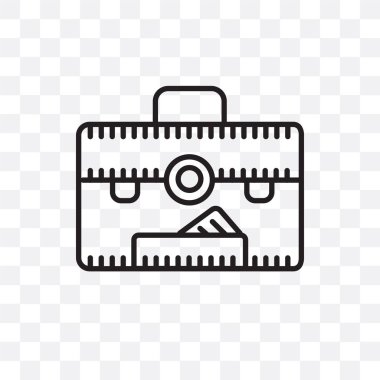 Saydam arka plan üzerinde Portfo izole portföy vektör simgesi