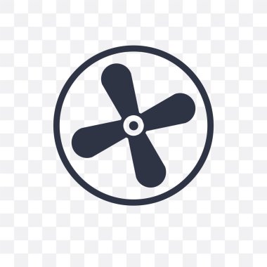 Saydam arka plan üzerinde Fan logo des izole fan vektör simgesi