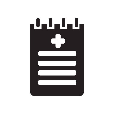 Not defteri simgesi vektör beyaz zemin üzerine, Not defteri izole işareti ,