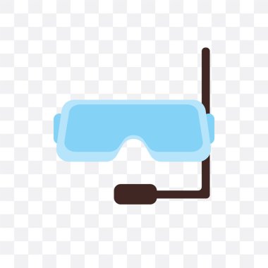 Saydam arka plan üzerinde şnorkel izole şnorkel vektör simgesi 