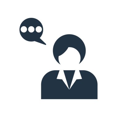 Beyaz arka plan üzerinde Businessma izole iş adamı simge vektör