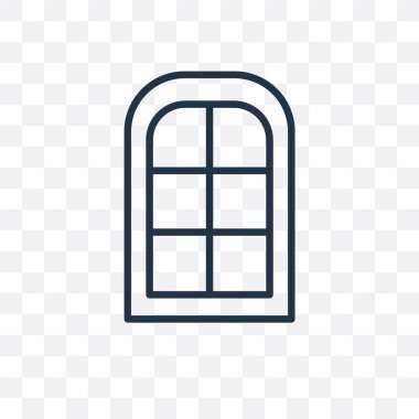 pencere vektör simgesi üzerinde şeffaf izole arka plan, pencere lo