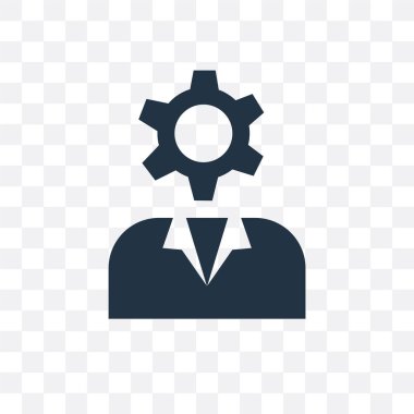 Saydam arka plan üzerinde Busi izole iş adamı vektör simgesi