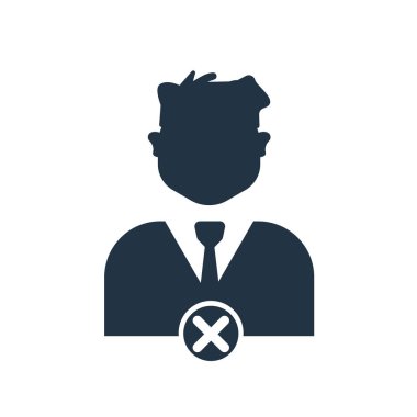 Beyaz arka plan üzerinde Businessma izole iş adamı simge vektör