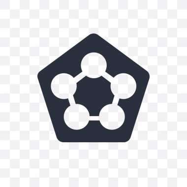 Saydam arka plan üzerinde izole bir daire vektör simgesi hücrelerde