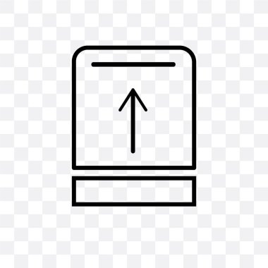 Düğme vektör simgesi kadar şeffaf arka plan üzerinde izole upload