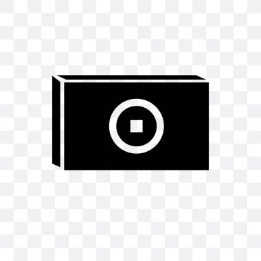 Saydam arka plan üzerinde Rect izole dikdörtgen vektör simgesi