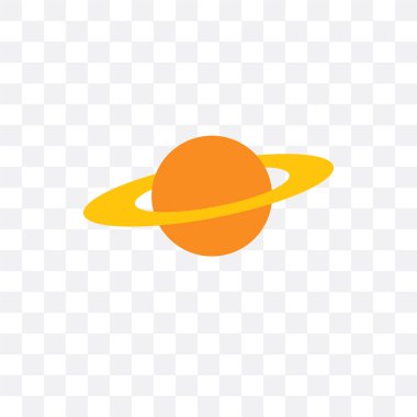 Saydam arka plan üzerinde Satürn lo izole Satürn vektör simgesi