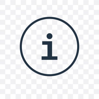 saydam arka plan üzerinde bilgi logosu d izole bilgi vektör simgesi