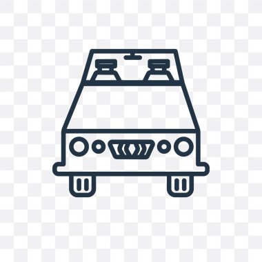 Saydam arka plan üzerinde araba logosu des izole araba vektör simgesi