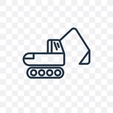 Saydam arka plan üzerinde Digger lo izole kazıcı vektör simgesi