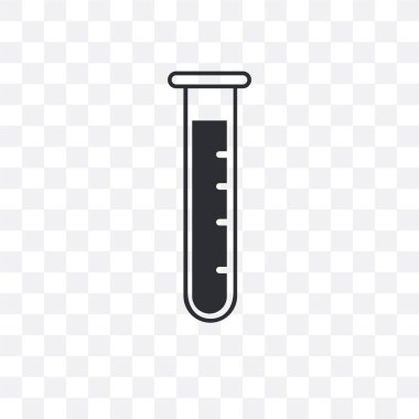 Saydam arka plan üzerinde Test t izole tüp vektör simgesi
