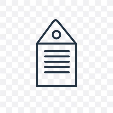 Saydam arka plan üzerinde etiketi logosu des izole etiketi vektör simgesi