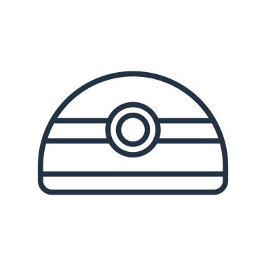 Beyaz arka plan üzerinde kask işareti izole kask simge vektör