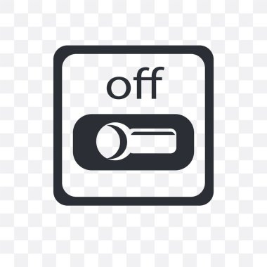 Saydam arka plan üzerinde Switc izole switch Off vektör simgesi