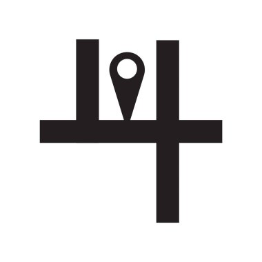 Harita simge vektör izole beyaz arka plan, harita işareti, vacatio