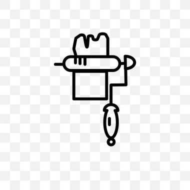 Saydam arka plan üzerinde Pai izole boya silindiri vektör simgesi