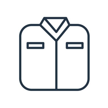 Gömlek simge vektör beyaz zemin üzerine gömlek izole işareti