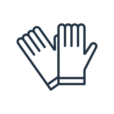 Eldiven eldiven simge vektör, beyaz arka plan üzerinde izole işareti