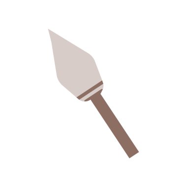 Beyaz arka plan üzerinde mızrak işareti, izole mızrak simge vektör onun