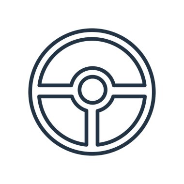 Beyaz arka plan üzerinde izole direksiyon simge vektör Steerin