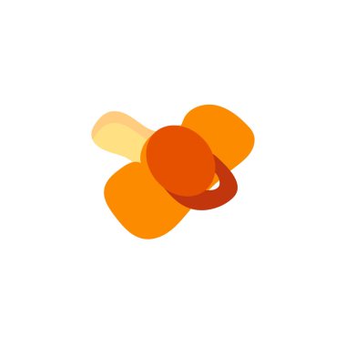 Beyaz arka plan üzerinde emzik işareti izole emzik simge vektör