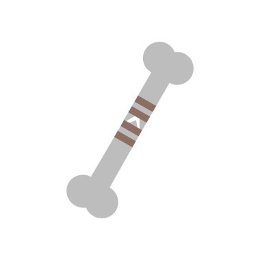 İzole beyaz arka plan, kemik işareti, histo kemik simge vektör