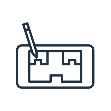 Beyaz arka plan üzerinde Blueprint sı izole blueprint simge vektör