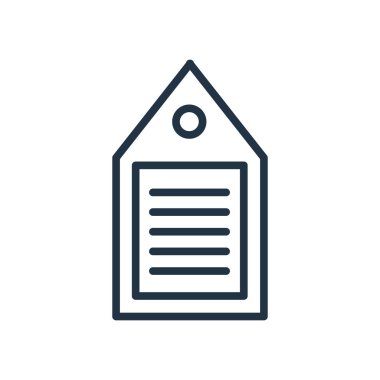 Etiketler Etiketler simge vektör, beyaz arka plan üzerinde izole işareti