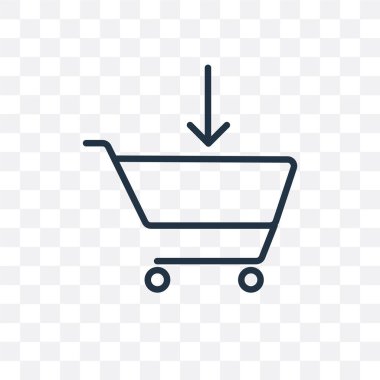 Saydam arka plan üzerinde sepeti logosu d izole vektör simge sepeti