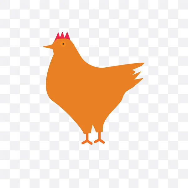 Icône vectorielle de poulet isolée sur fond transparent, Poulet — Image vectorielle