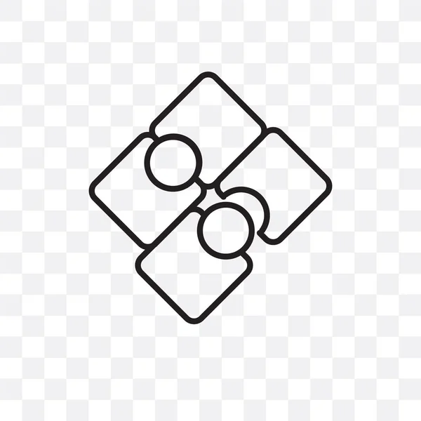 Ícone de vetor de quebra-cabeça isolado em fundo transparente, Puzzle lo —  Vetores de Stock